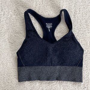 Athleta Navy and silver sports bra, size small